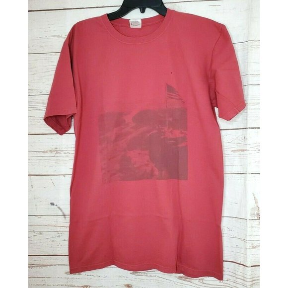Authentic Pigment Garment Dyed Chimney Rock Burgundy Medium T Shirt - Picture 1 of 11